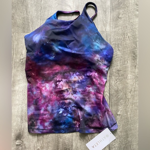 NWT‎ Athleta M 8 10 Supernova Keyhole Tankini Top 566795 Swim Multi Tie Dye